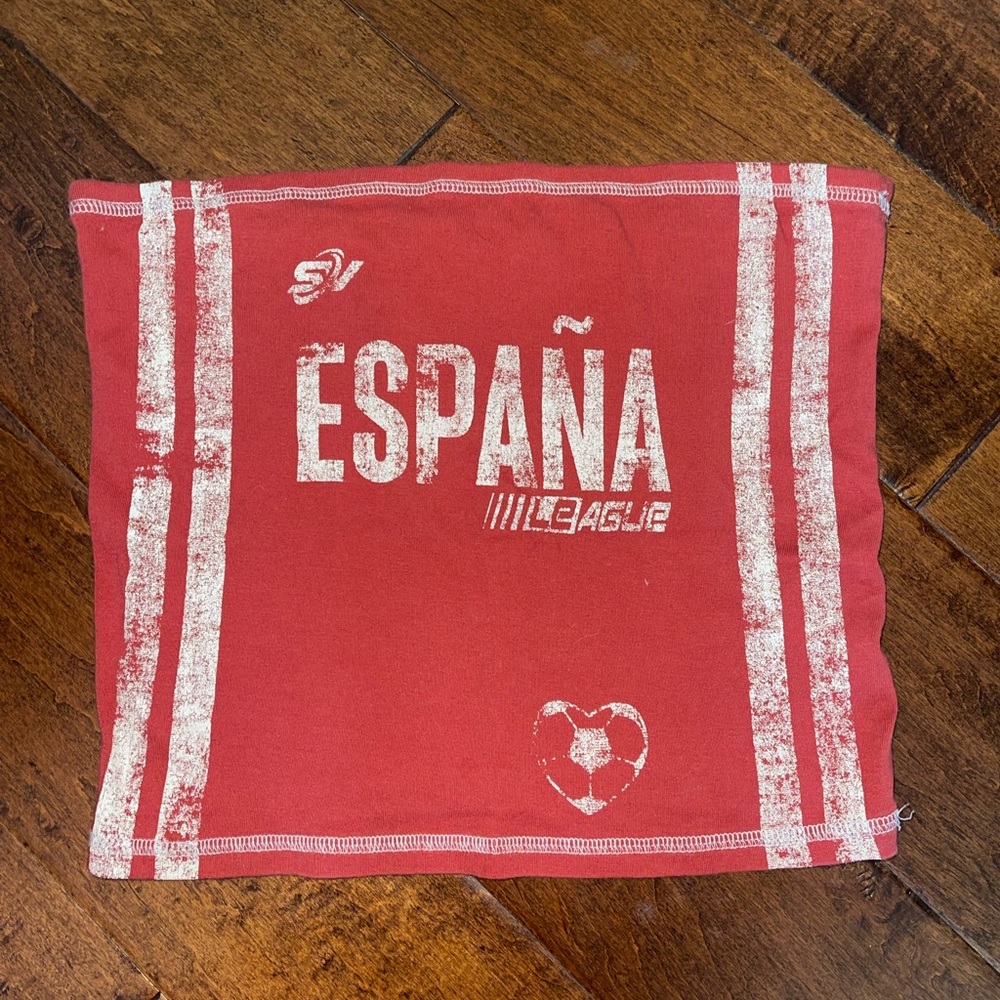 red soccer spain tube top